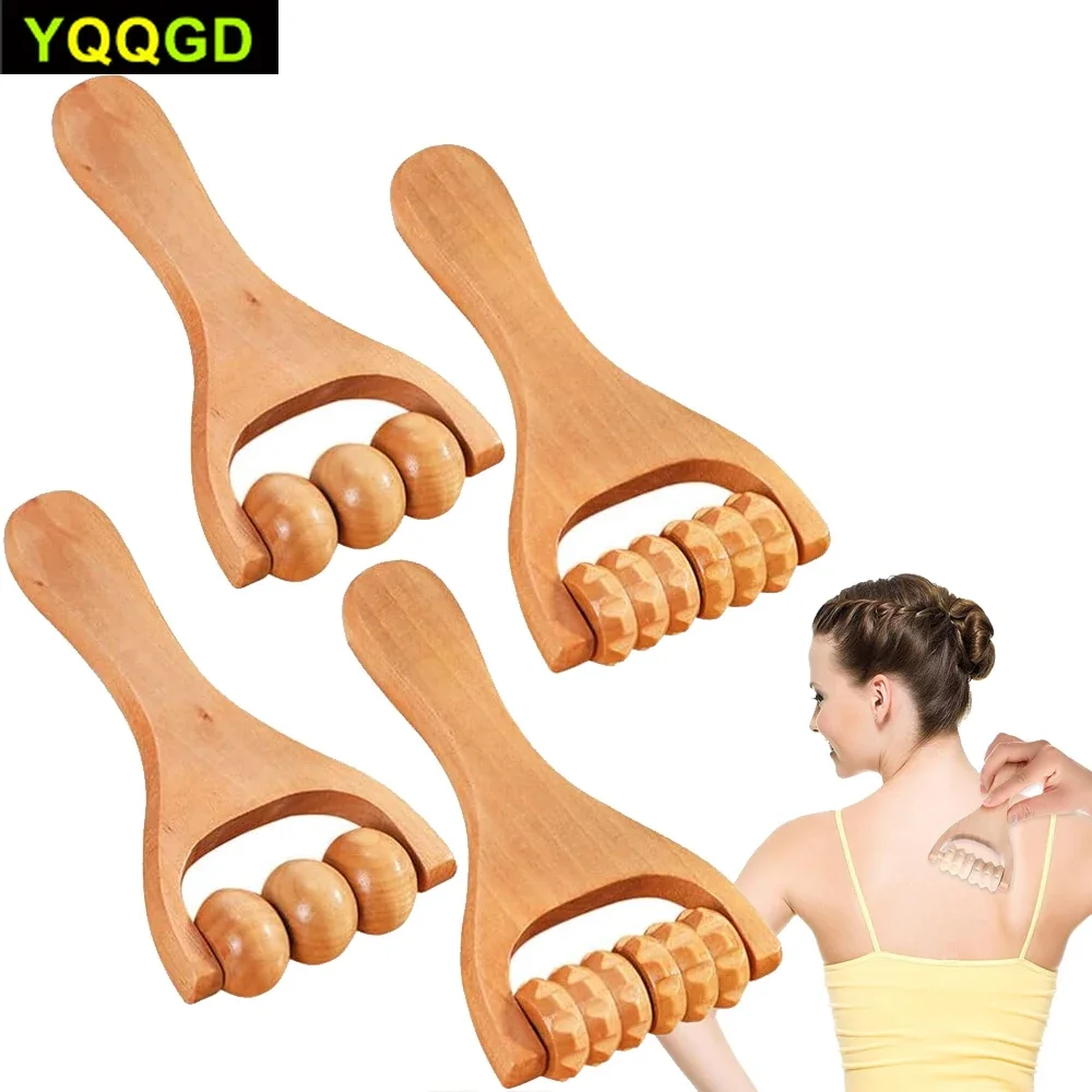

1Pcs Wooden Massage Rollers Neck Roller Massager Wooden Trigger Point Roller Massager Muscle Roller for Back face Waist Leg Arm