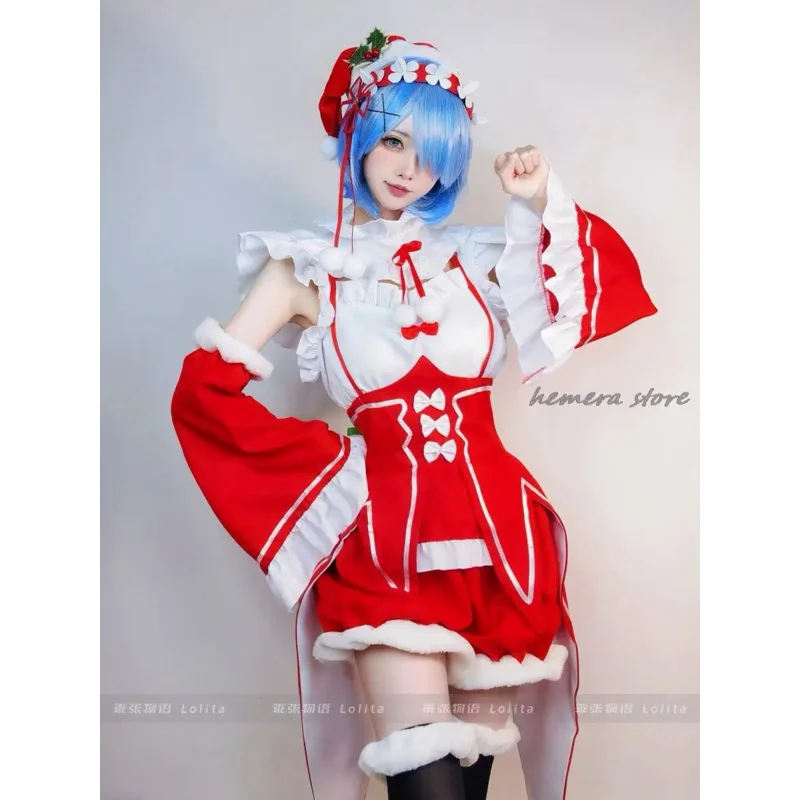 Anime Ram/Rem Lolita Maid costumi Cosplay Dress Re: Zero Kara hamimeru Isekai Seikatsu costumi di Halloween per le donne Loli Dress