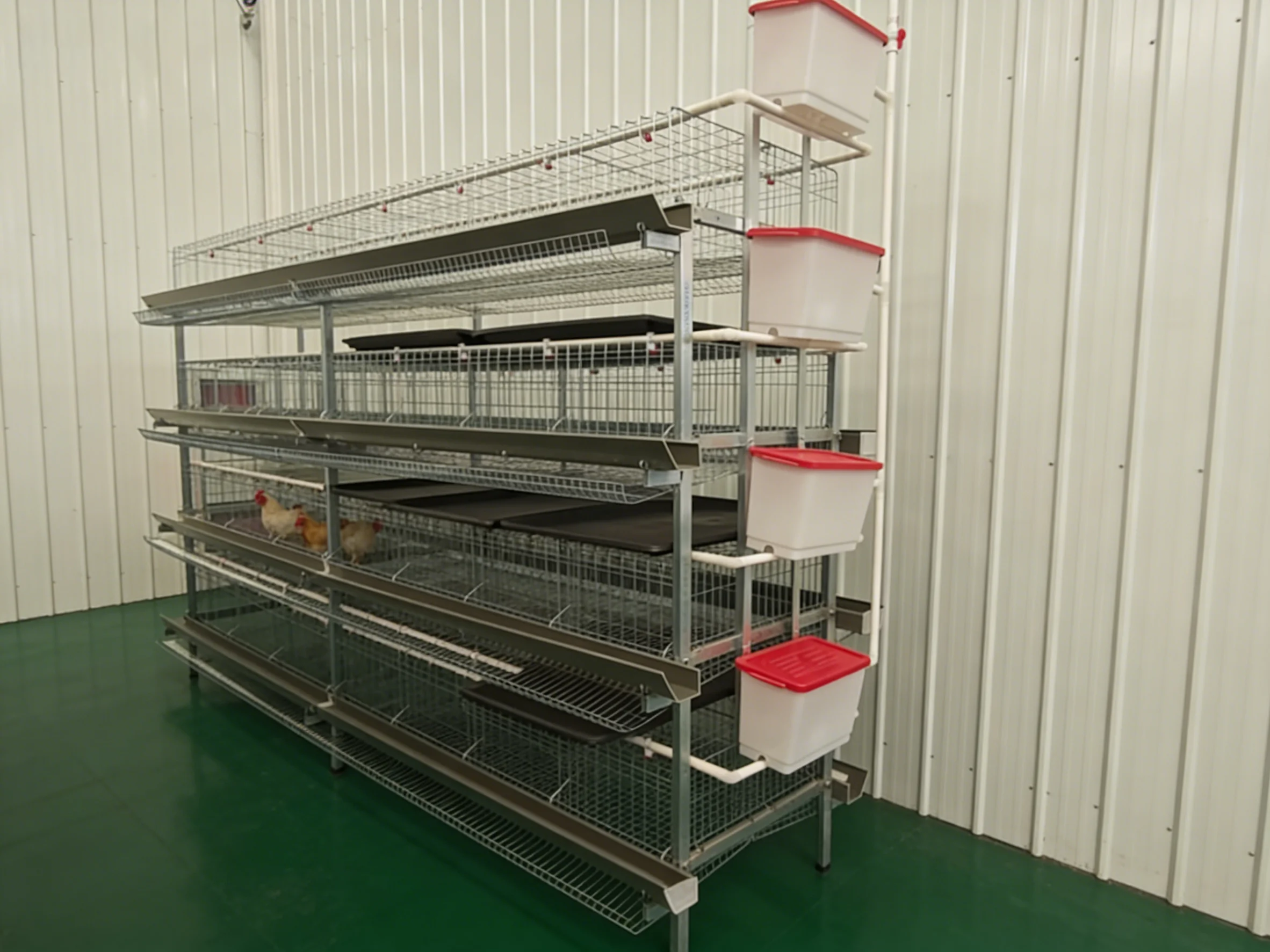 H-Type Layer Chicken Cage Rustproof Galvanized Construction Practical Farm Poultry Laying Cage