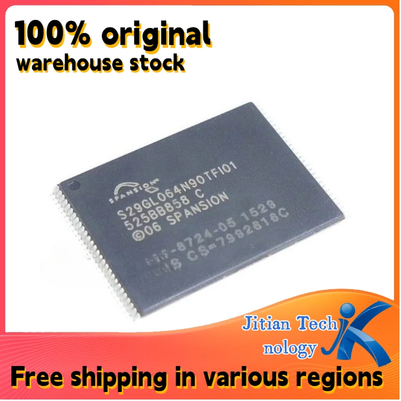 100%Original New in Stock 1PCS S29GL064N90TFI010 S29GL064N90TFI01 TSOP-56 Memory IC NOR flash memory chip Channel direct sales