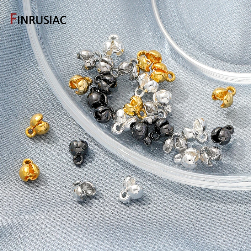 18K vergoldete Messing-End-Quetschperlen für die Schmuckherstellung, DIY-Armbänder-Zubehör, Perlenspitzen-Anschlüsse für Schmuckzubehör – Detail 27