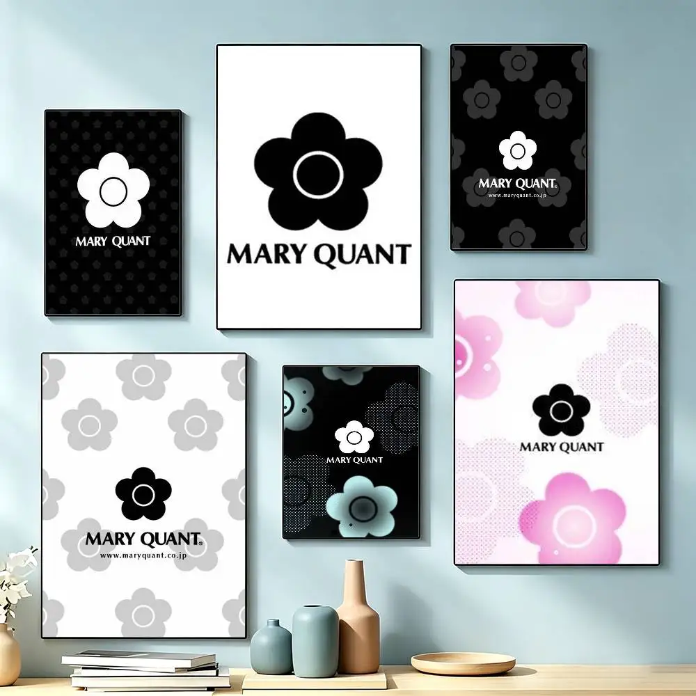 Fashion Logo Q-Quant M-Mary  Poster High Quality Dorm Living Room Aesthetic Wall Decoration Painting Stickers Gift