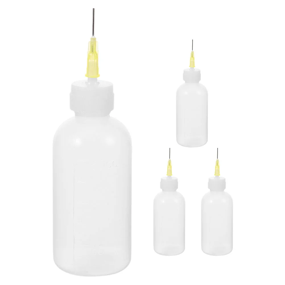

4 Pcs Plastic Dispensing Bottle Empty Dropper Tip Bottles Glue Squeeze Craft Applicator with Needle Tips
