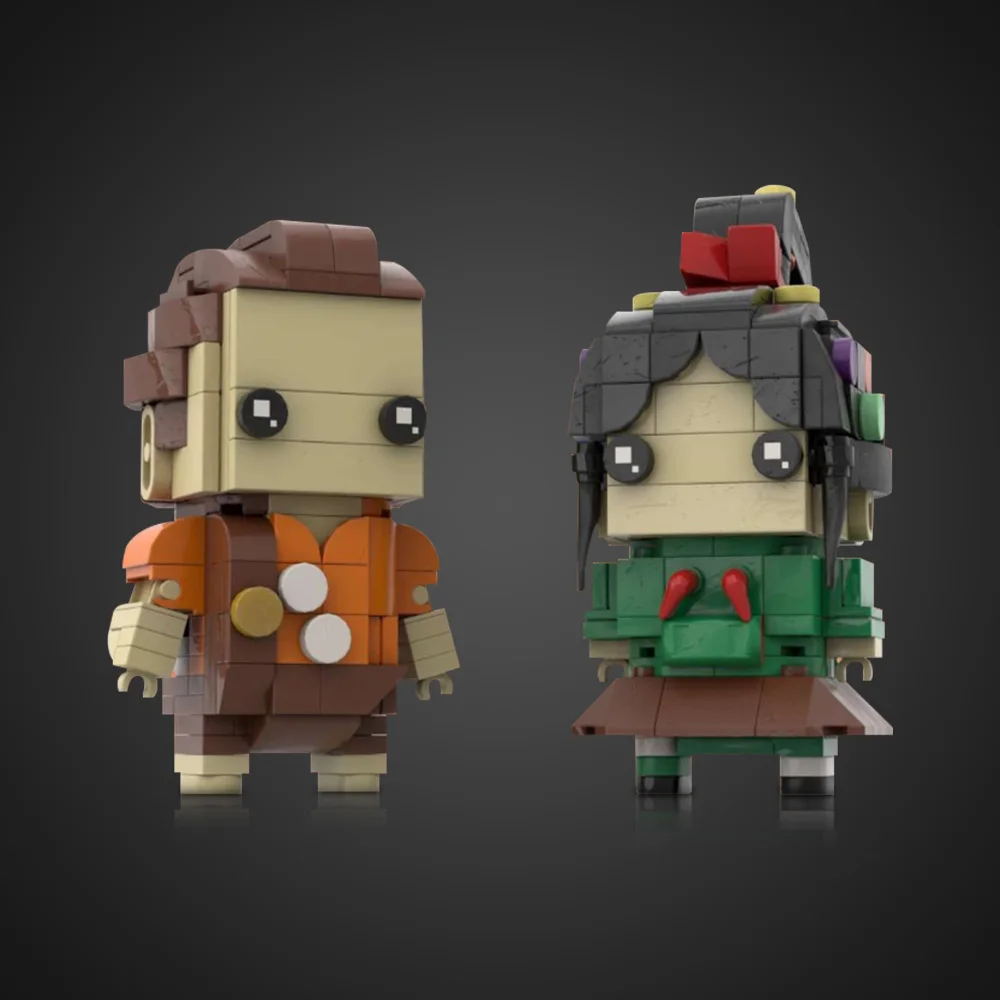 

MOC Ralphs and Vanellopes Doll Bricks Model Cartoon Movie Action Figures Building Blocks Assembly Toys Kids DIY Birthday Gifts