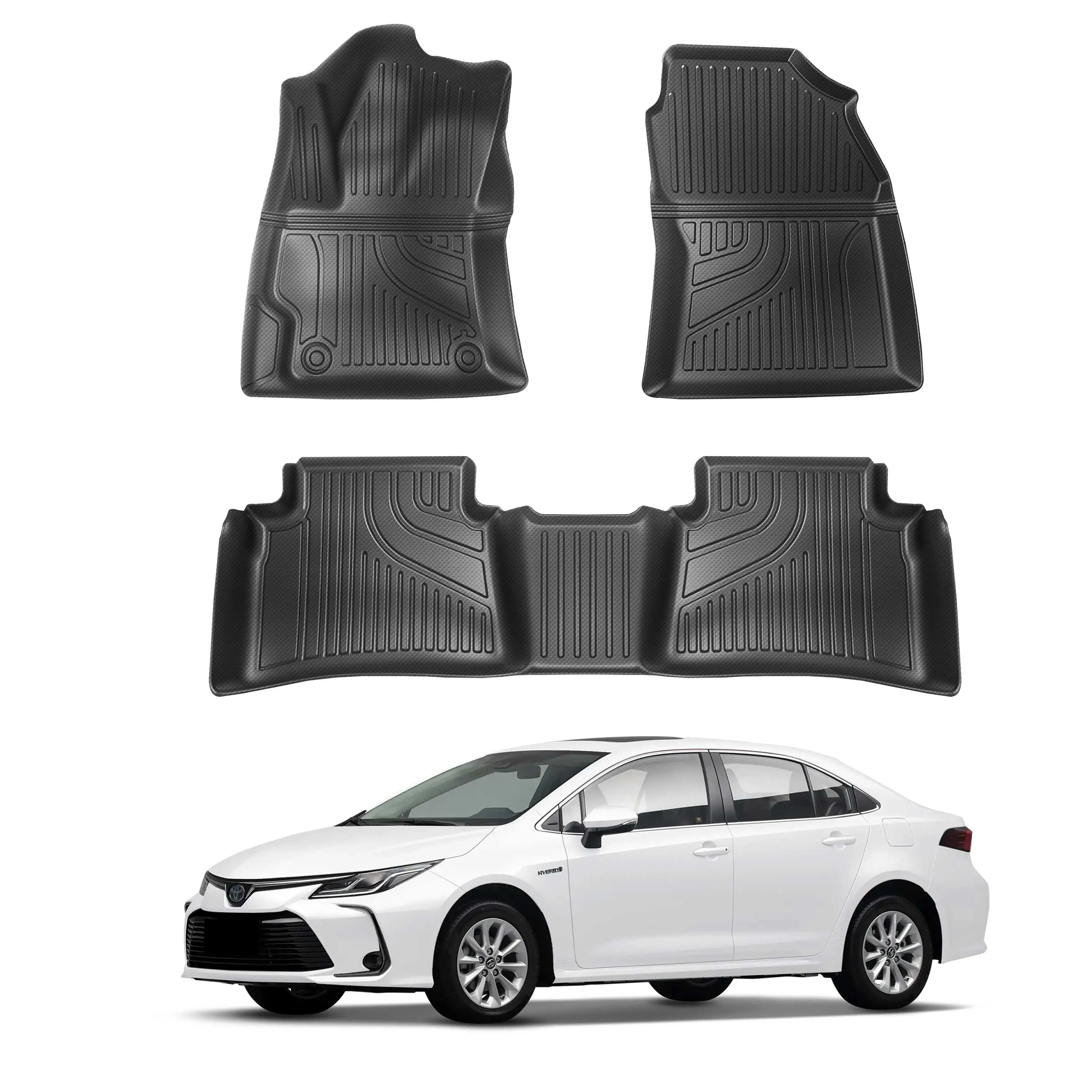 Car floor mats TPE material wear-resistant odourless waterproof 19-24 Corolla special four seasons mats