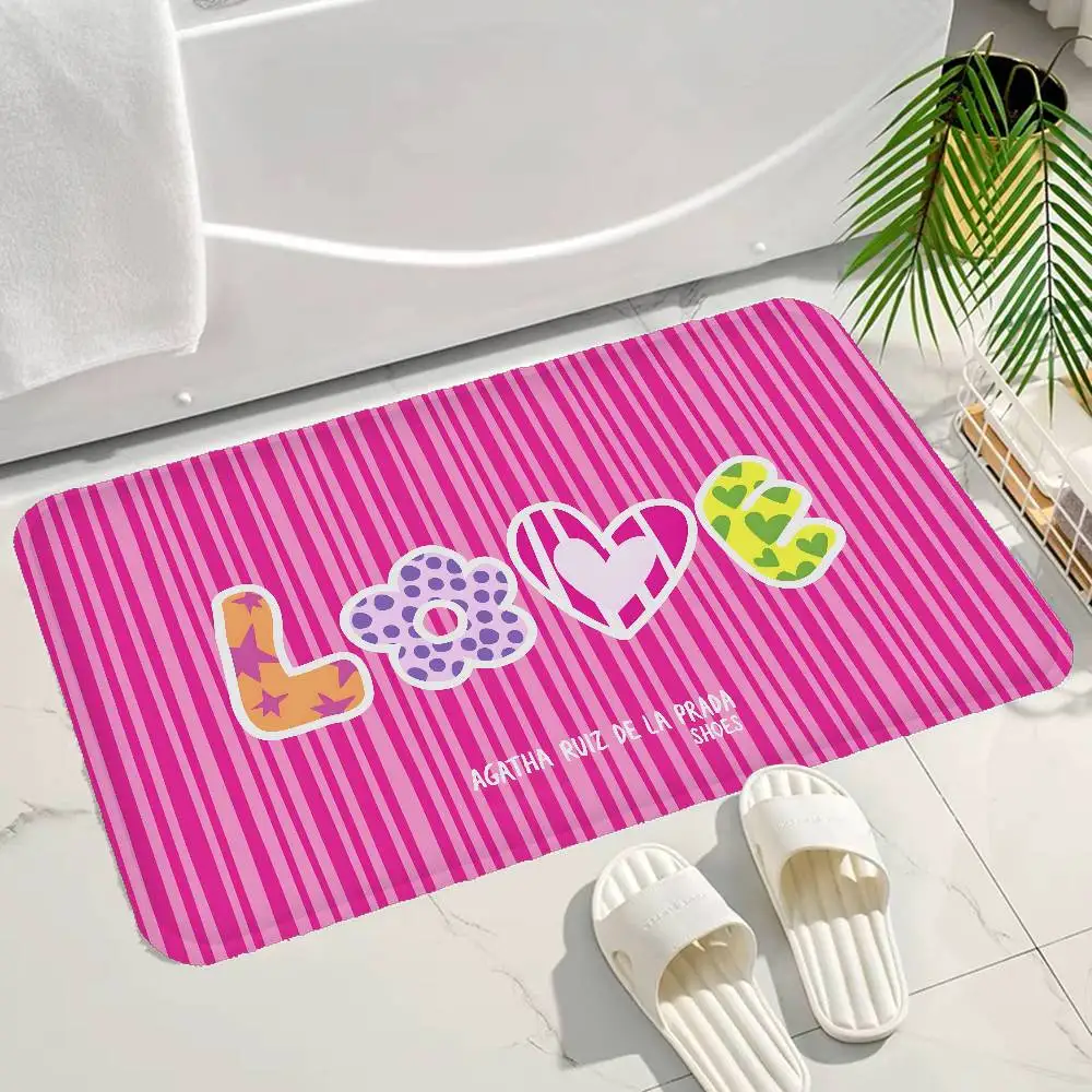 Alfombra de entrada Agatha Ruiz-De La-Prada, lavable, antideslizante, para sala de estar, sofá, sillas, cocina, alfombra de área