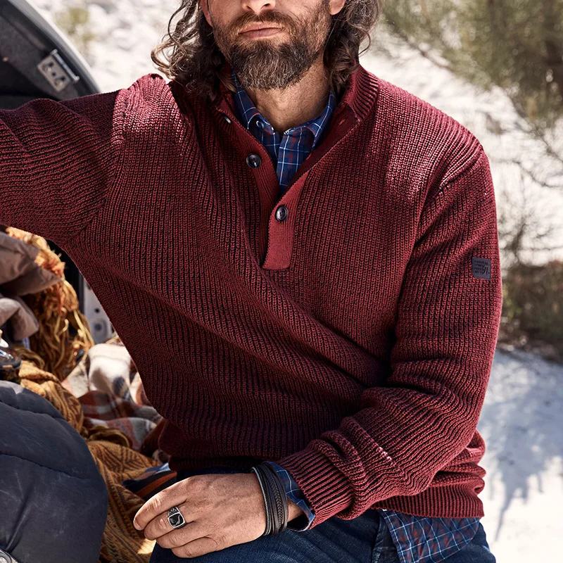 

2023 New Fashion Hot Selling Woolen Shirt Men's Coat Men's Woolen Round Neck Fashion Casual Coat New Hot Selling Knitwear Coat