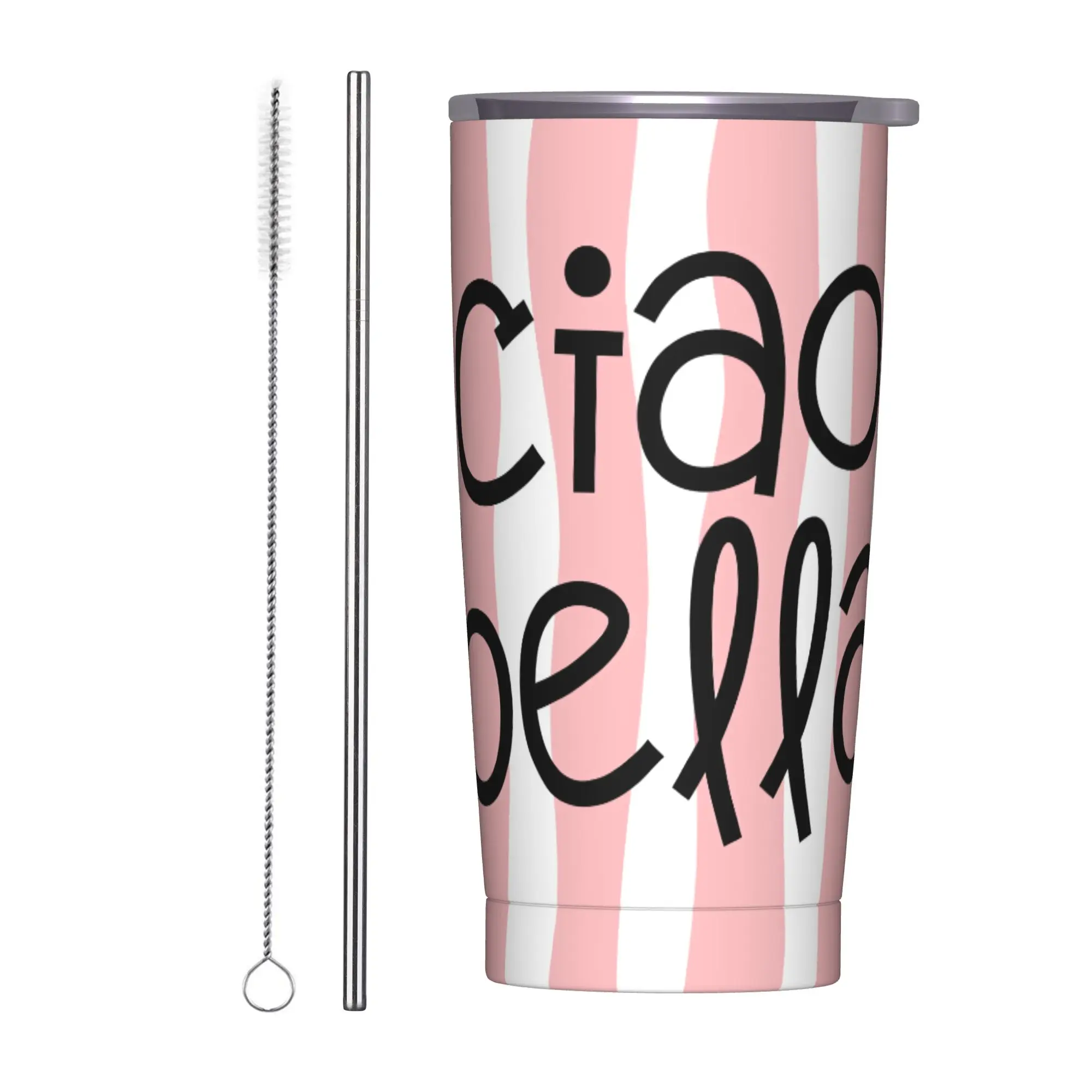 Ciao Bella Art Design Tumbler  Camping 20oz Car Mugs Portable Cold Drink Milk Tea Water Bottle