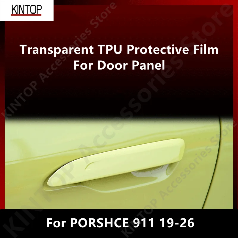 For PORSCHE 911 19-26 Doors Handle Transparent TPU Protective Film Anti-scratch Repair Film Accessories Refit