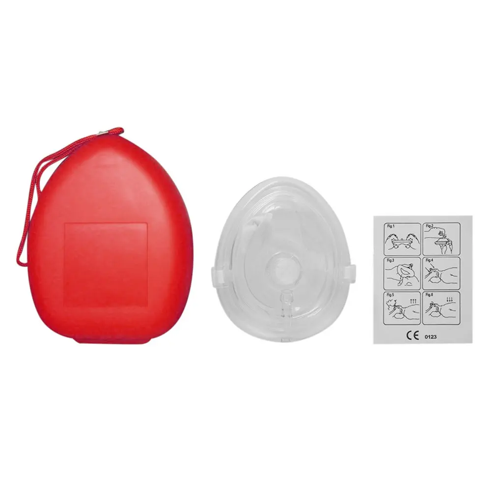 Professional CPR Mask First Aid CPR Breathing Mask Protect Rescuers Artificial Respiration Reuseable With One-way Valve Tools