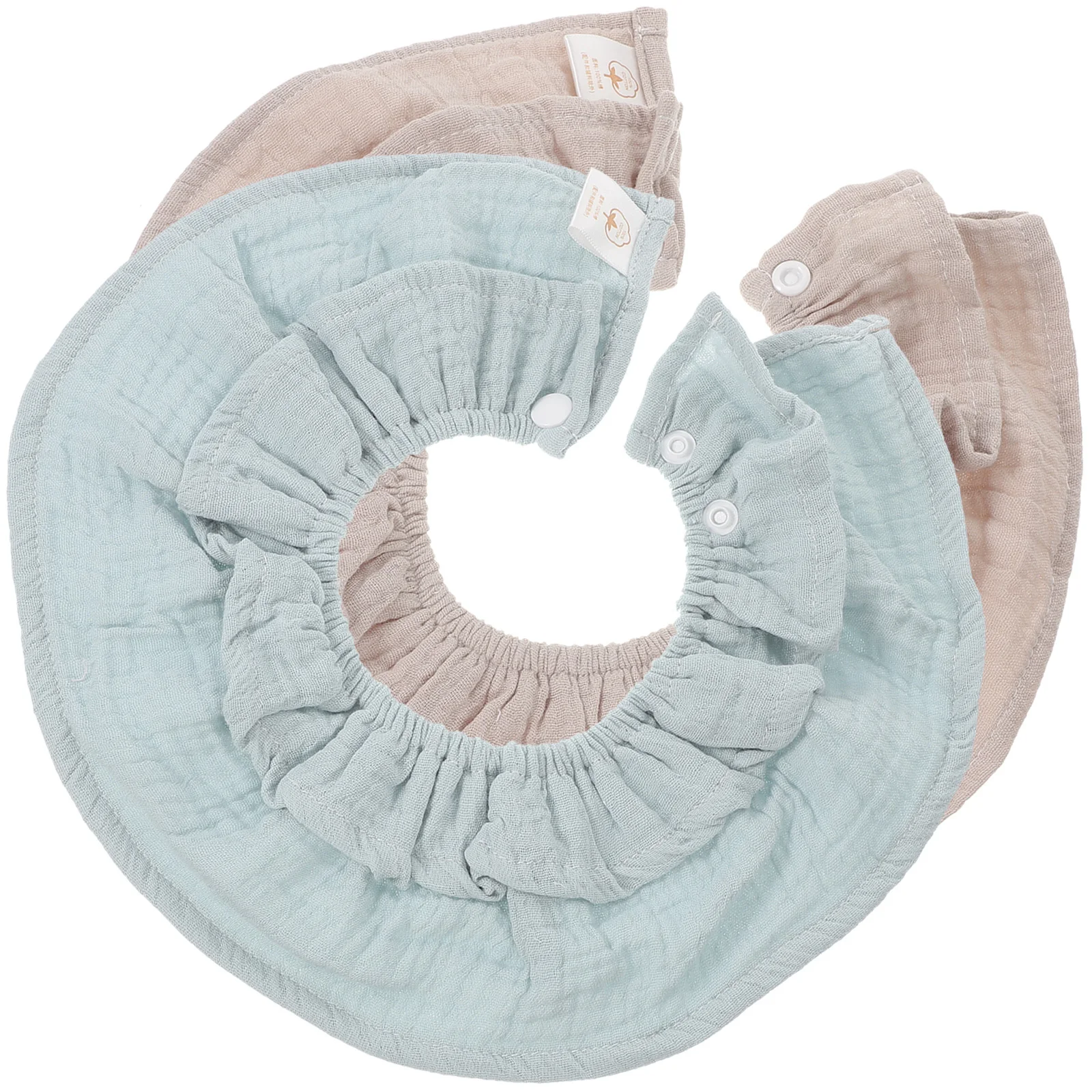 

2 шт., хлопковые муслиновые нагрудники для маленьких девочек, мягкие, прочные, многоразовые, моющиеся, для кормления, защита от прорезывания зубов, слюнотечения, нагрудники для маленьких девочек