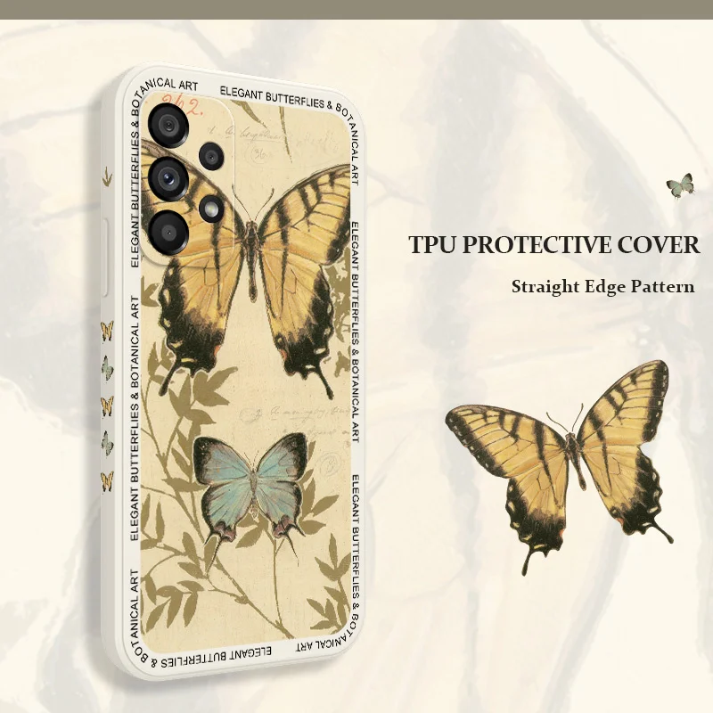 

Papilio Shadow Phone Case For Samsung Galaxy A73 A53 A33 A23 A13 A03 A72 A52 A52S A32 A22 A12 A71 A51 A31 A21S Silicone Cover