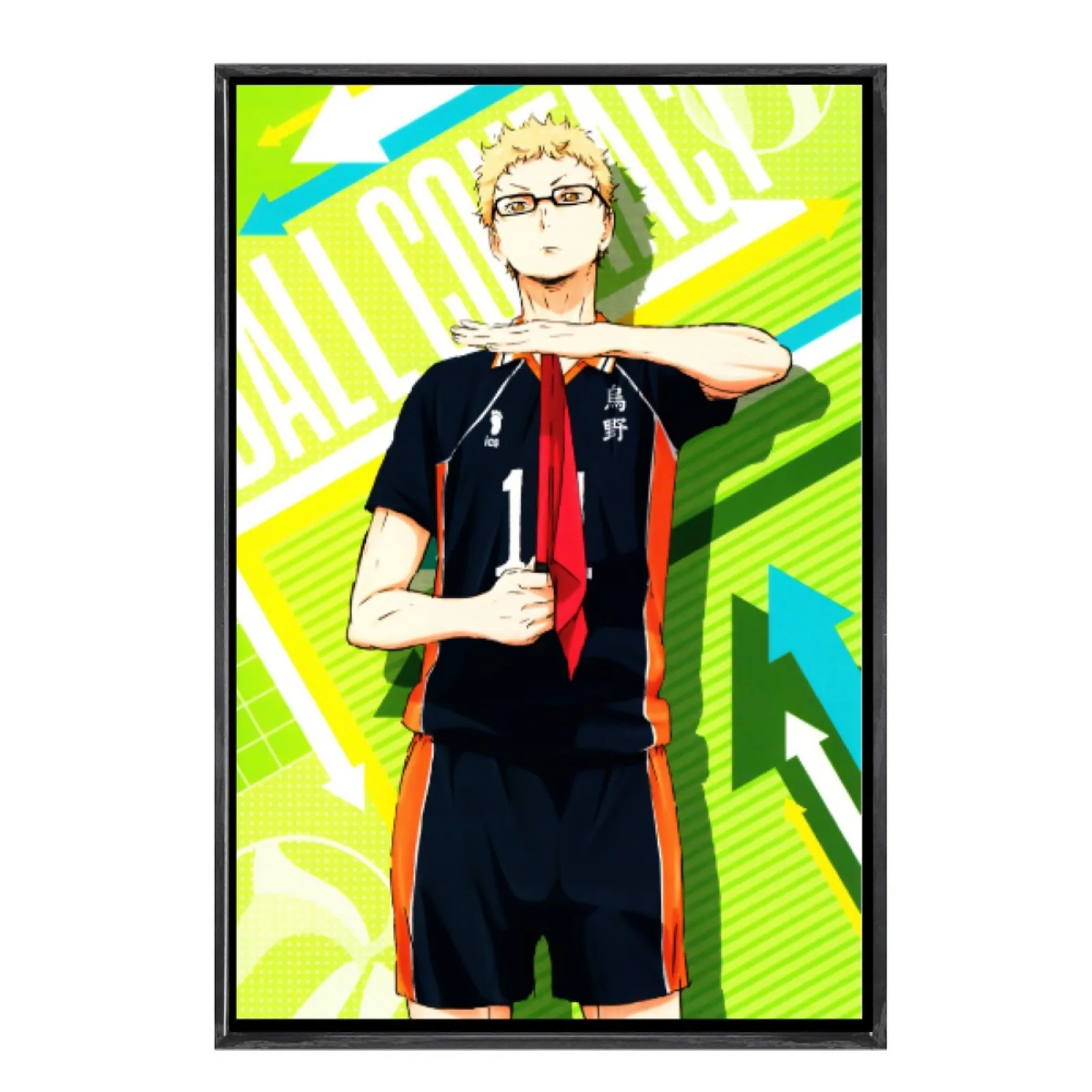 

Японская манга, многоразмерный холст, постер в двойной рамке, настенное искусство, Haikyuu, домашний декор для гостиной, спальни