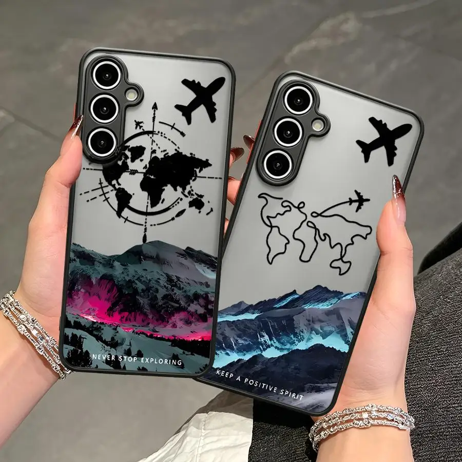 Phone Cover Case for Samsung Galaxy A73 A33 A35 A34 A36 A53 A16 A15 A14 A23 A52S A72 A17 A52 A56 A55 A54 Aircraft Mountain Peak