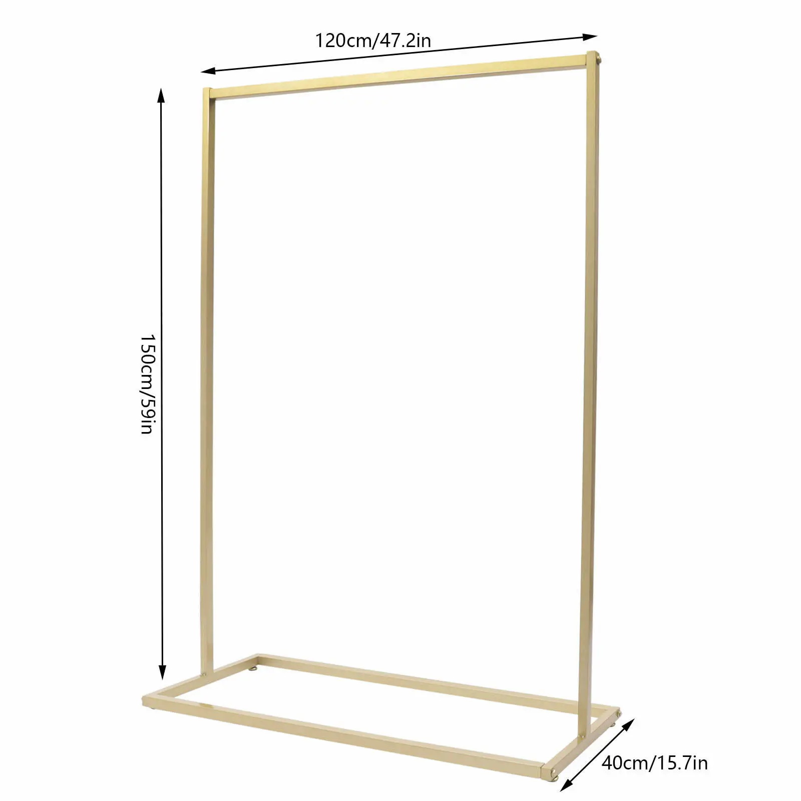 

Retro Garment Dress Hanging Display Stand Metal Clothes Rack Clothes Hanger Gold