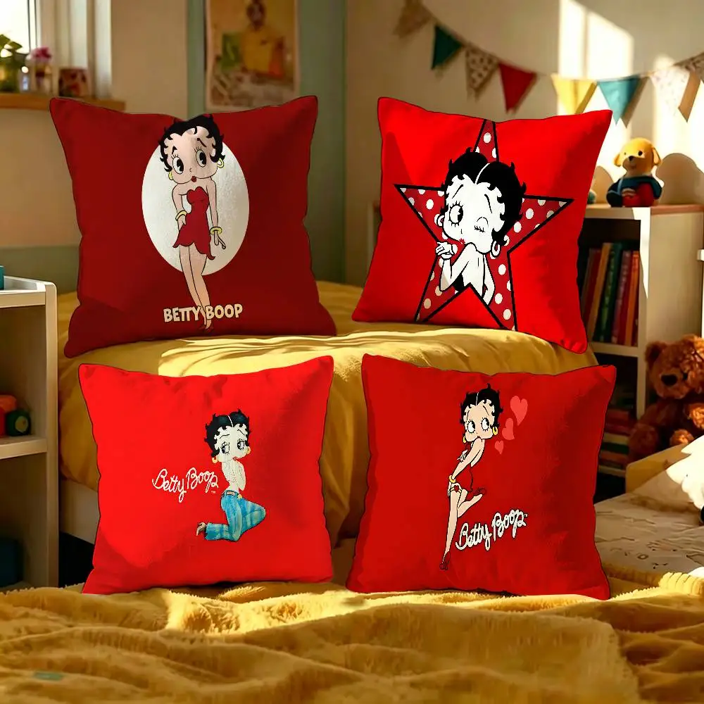 B-Betty Girl B-Boop Cushion Cover Inches Farmhouse Decor Home Throw Pillow Covers for Couch Decorations