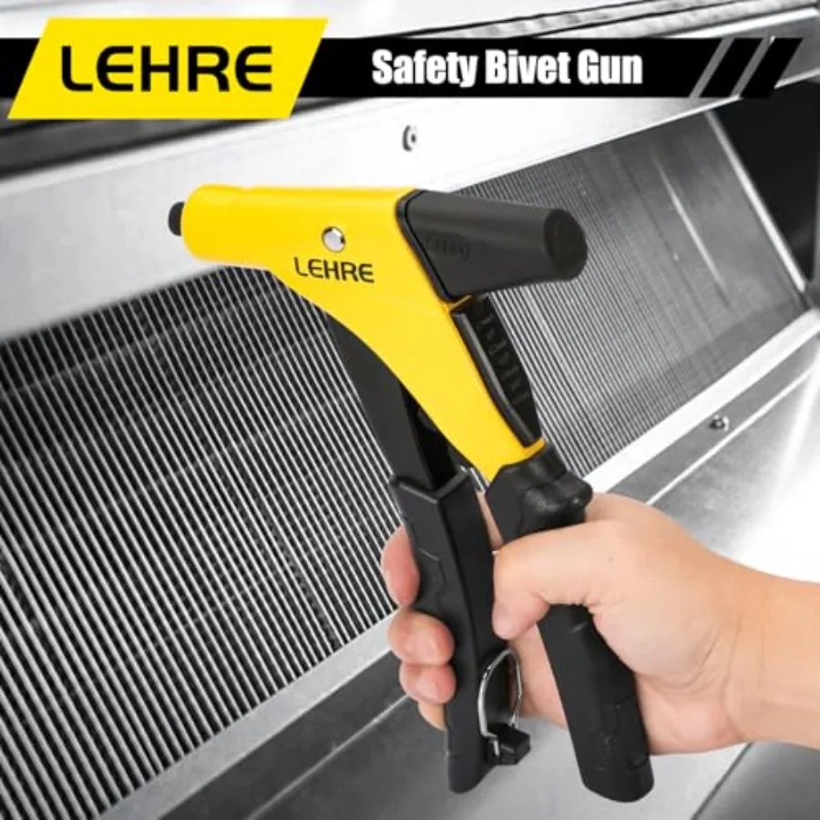 공구 없이 교체 가능한 헤드와 내장형 맨드릴 컨테이너 ID가 포함된 중장비 작업용 한손 안전 리벳 건 세트