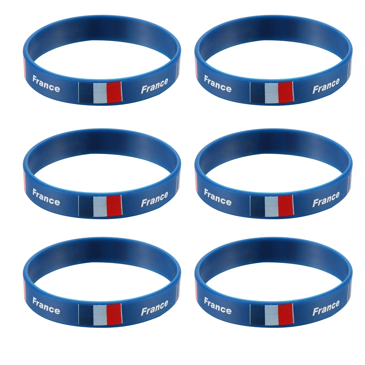 

6 Pcs Wristbands Bracelet Country Mexican Silicone Event Sports Flag Bracelets Events Decorative Man