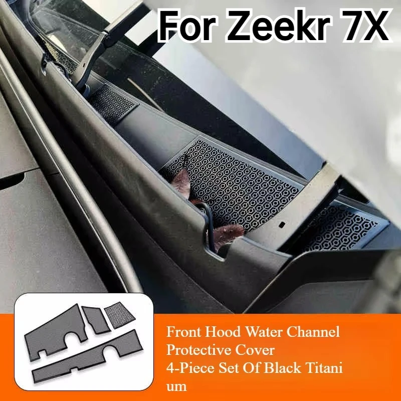 For Zeekr 7X Car Front Engine Hood Dust Cover Insect Proof Air Intake Grille Protective Cover Auto Exterior Accessories