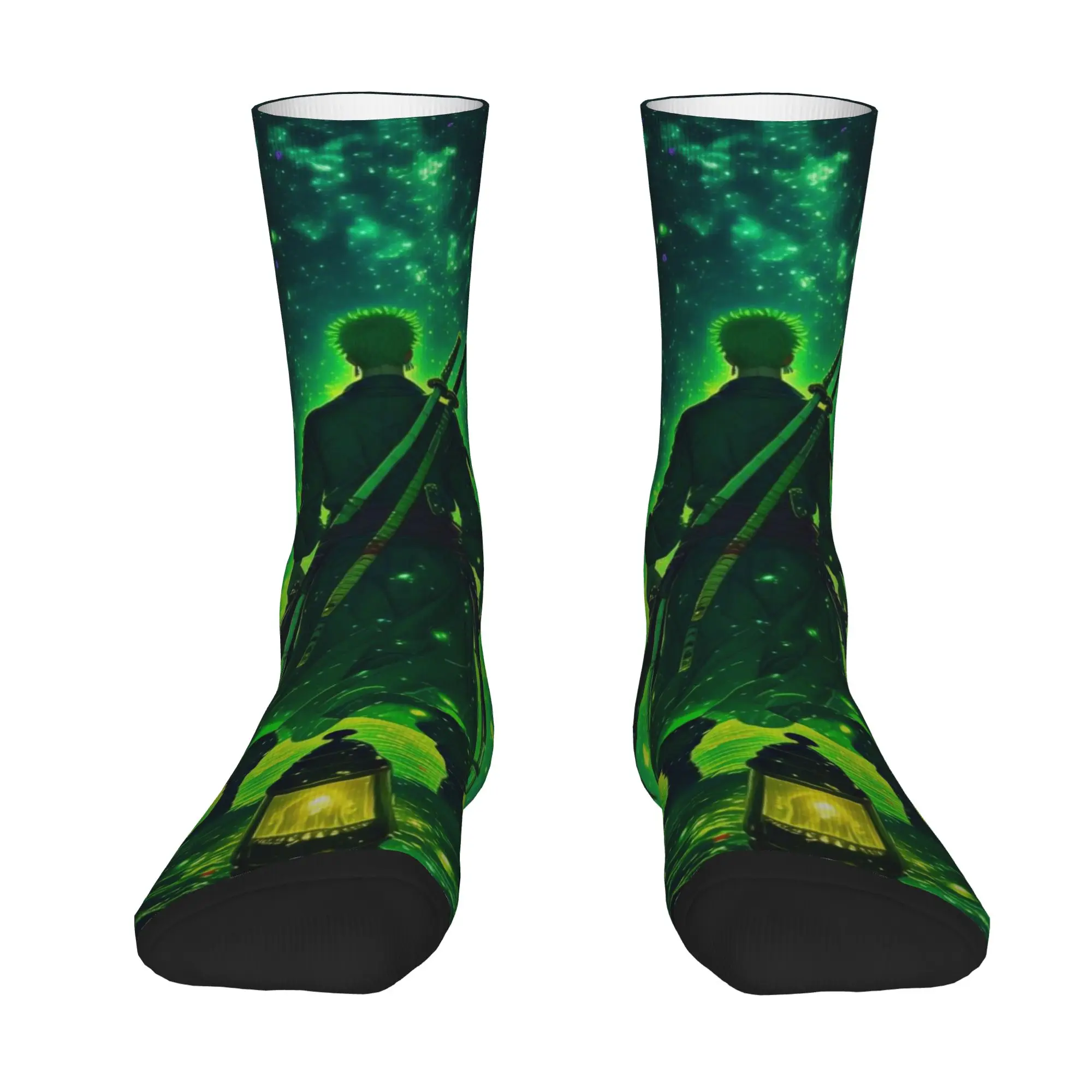 1 Pair Funny Sock One Piece Roronoa Zoro (4) Hip Hop Seamless Pattern Printed Men Socks Casual Men's Socks