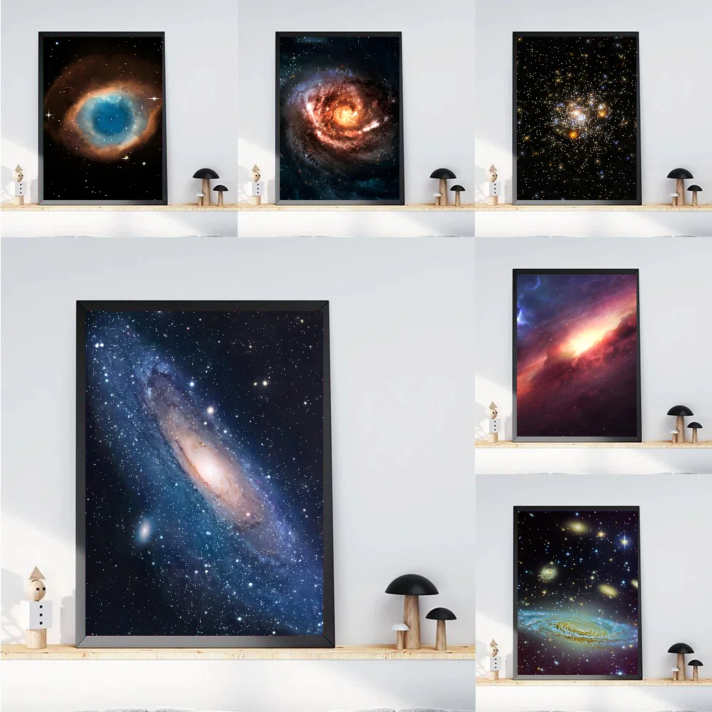 Milky Way Space Poster Paper Print Home Bedroom Entrance Bar Cafe Art Painting Decoration