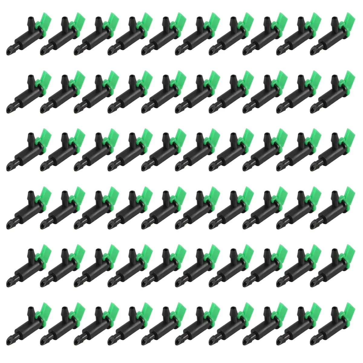 (ˉ﹃ˉ) 60 Pieces 4GPH Removable Drip Sprinkler Irrigation Drip Emitter Garden Flag Irrigation Dripper, for Trees and Shrubs