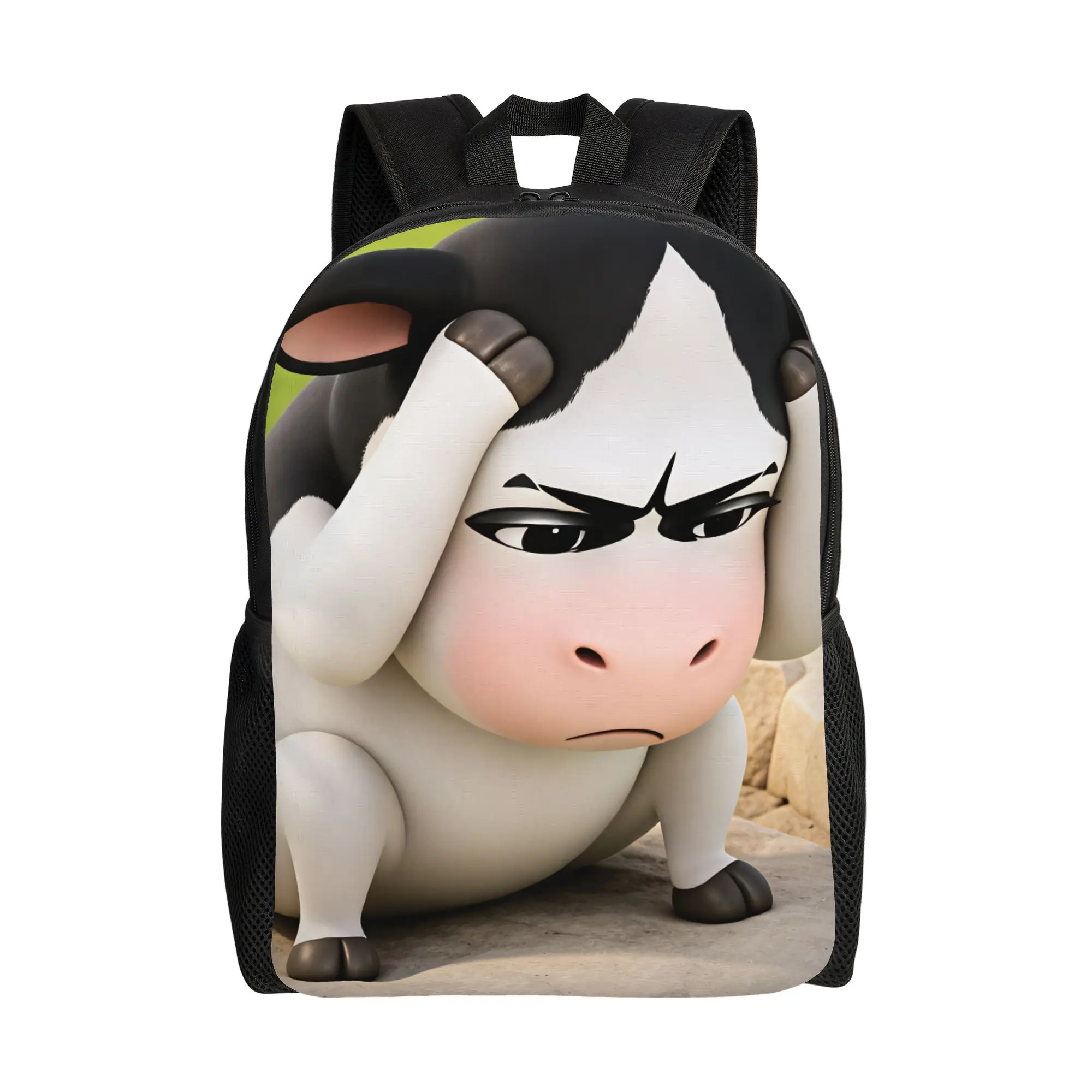 Funny Grassland Cattle Meme  Backpack  Women Polyester Cycling Backpacks Soft Novelty High School Bags Rucksack