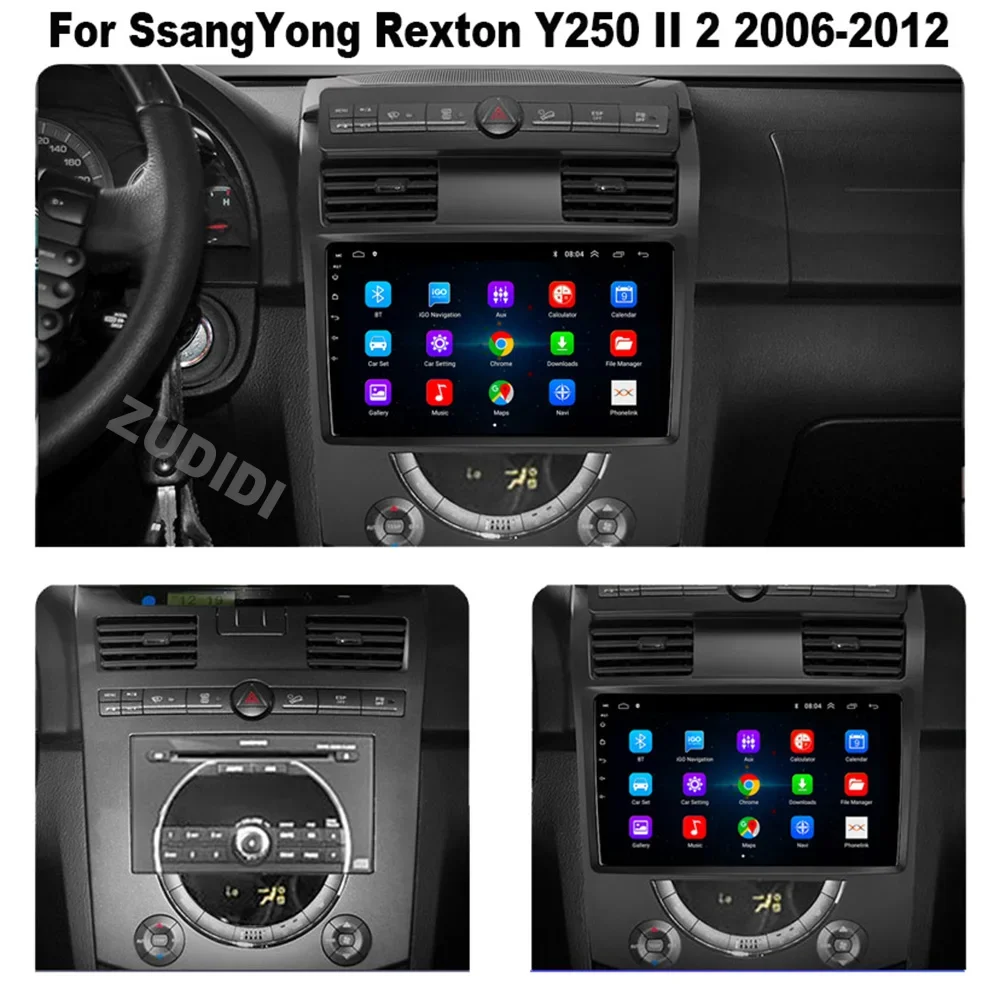 For SsangYong Rexton Y250 II 2 2006-2012 NO 2din 10'' Navigation GPS Android 13 Car Radio Multimedia Video Player 8 Core