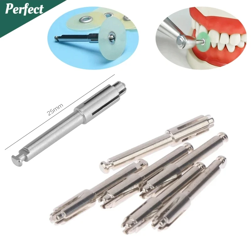 20PCS Dental Mandrel Stainless Steel Soflex Flexi Disc Fit RA Shank Clip Rotary Tool for Polishing Disk 3M Disc Chuck