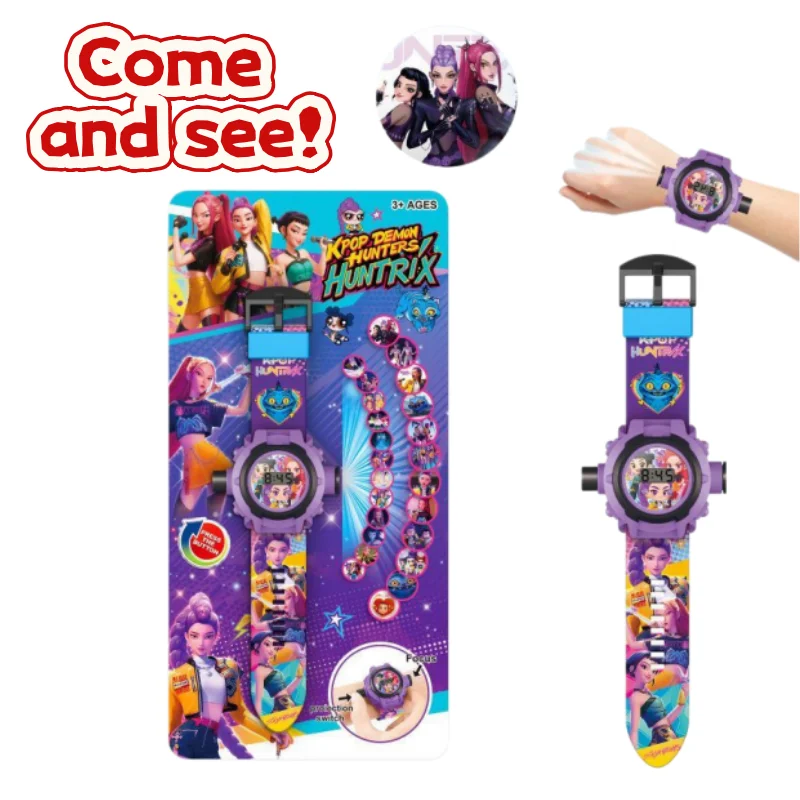 

KPOP anime peripheral projection watch 24 picture Lumizzo Emira children's electronic luminous toy color box