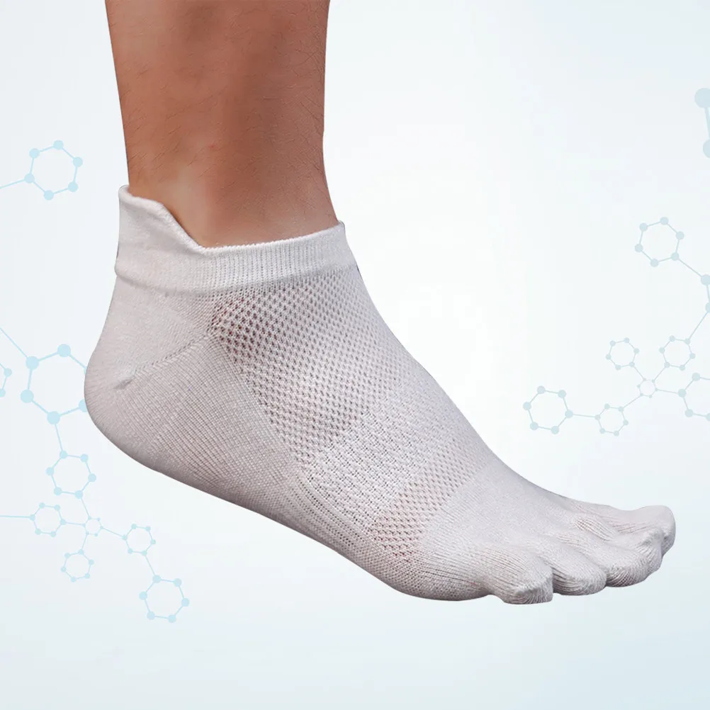 Five Finger Socks for Men Cotton Soft Breathable Toe Separated Running Walking Gym Sports Low Cut No Show Moisture Absorbing