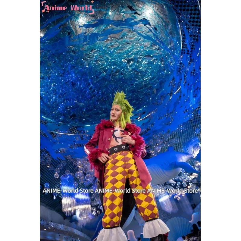

ff34 《》Аниме Bartolomeo Хэллоуин Рождественская вечеринка Униформа Косплей Костюм Парик на заказ Любой размер (без рубашки)