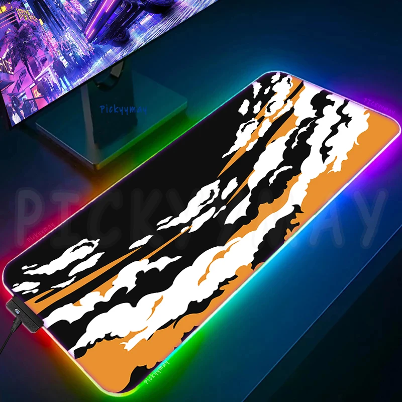 

Clouds RGB Mousepad Large Gaming Mousepads Luminous Mouse Pads Black Big LED Mouse Mat Desk Pad Backlit Keyboard Mats 100x50cm