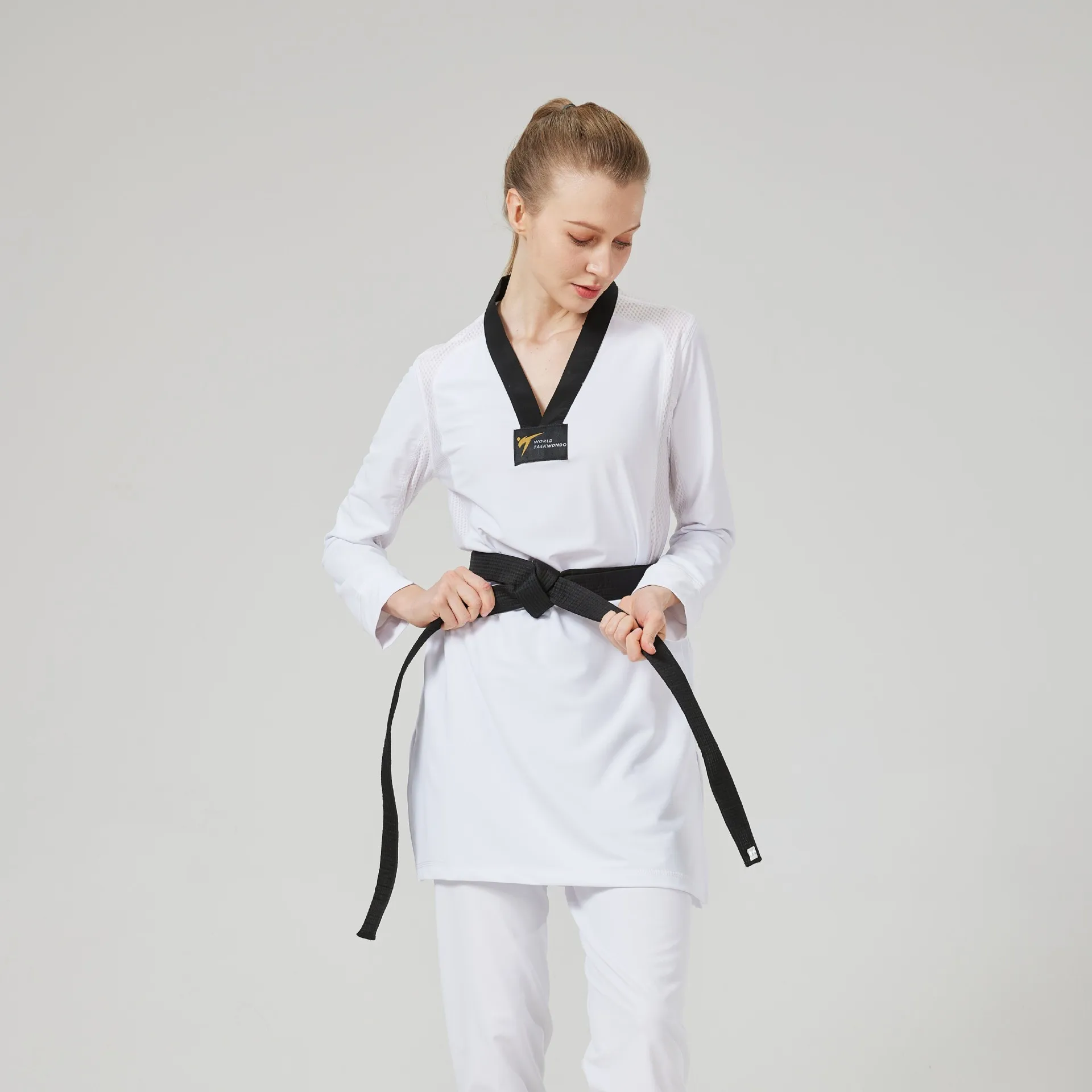 Uniformes profesionales de competición de Taekwondo de secado rápido, elásticos, ultraligeros, ajustados, nueva versión extendida de personalización