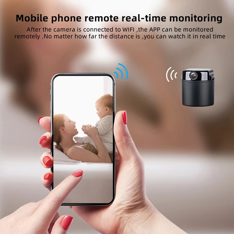 1080P Wireless Home Camera 360 Degree Rotating Mini Camera With Night Vision 140 Degree Wide Angle Lens Recorder Webcam