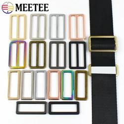 10Pcs 20-50mm Metal Ring Buckle Bag Strap Tri Glide Slider Adjuster Webbing Backpack Belt Clasp Hook DIY Hardware Accessories