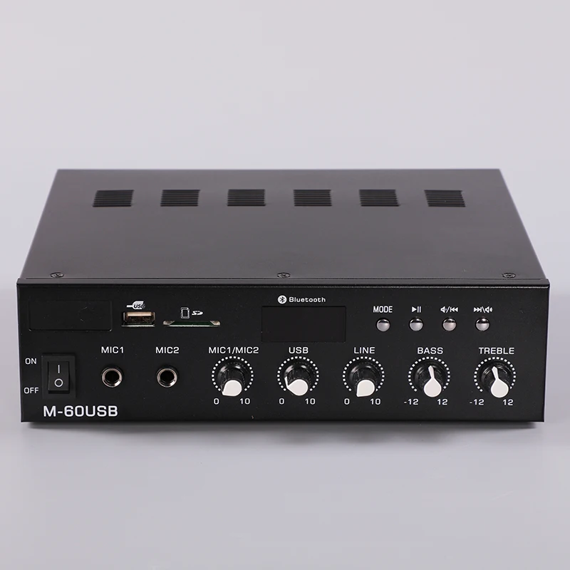 

Pa Amplifier 60W Power Amplifier Professional Aluminum Power Mixer Amplifier