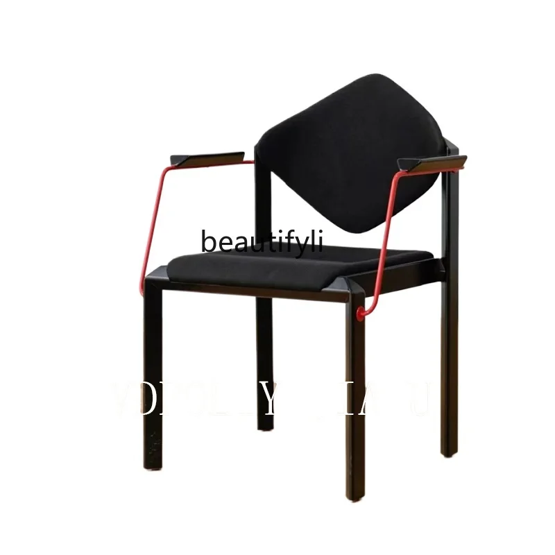 

Nordic minimalist medieval designer solid wood home dining chair restaurant cafe back chair wabi sabi wind