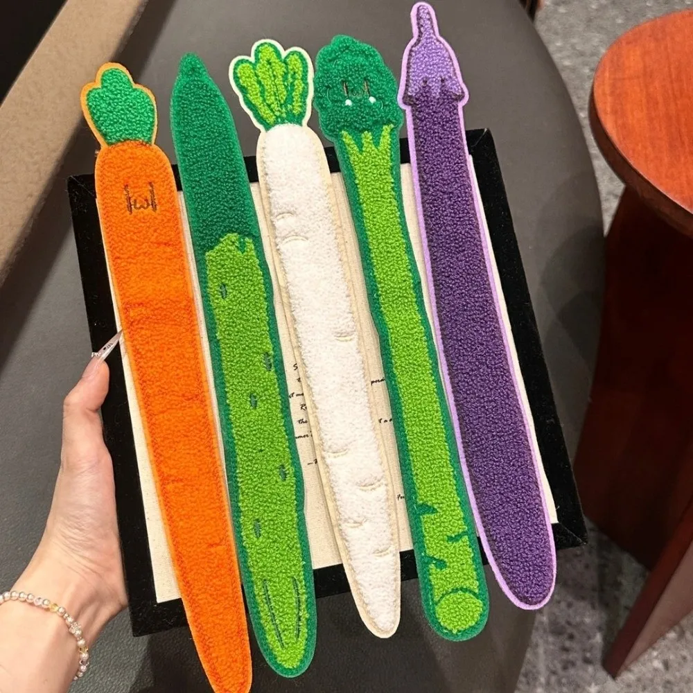 Simulated Vegetable Vegetable Hair Bang Pad Cute Cartoon Hook And Loop Hair Velcro Pad Soft Compact Flyaway Hair Holder