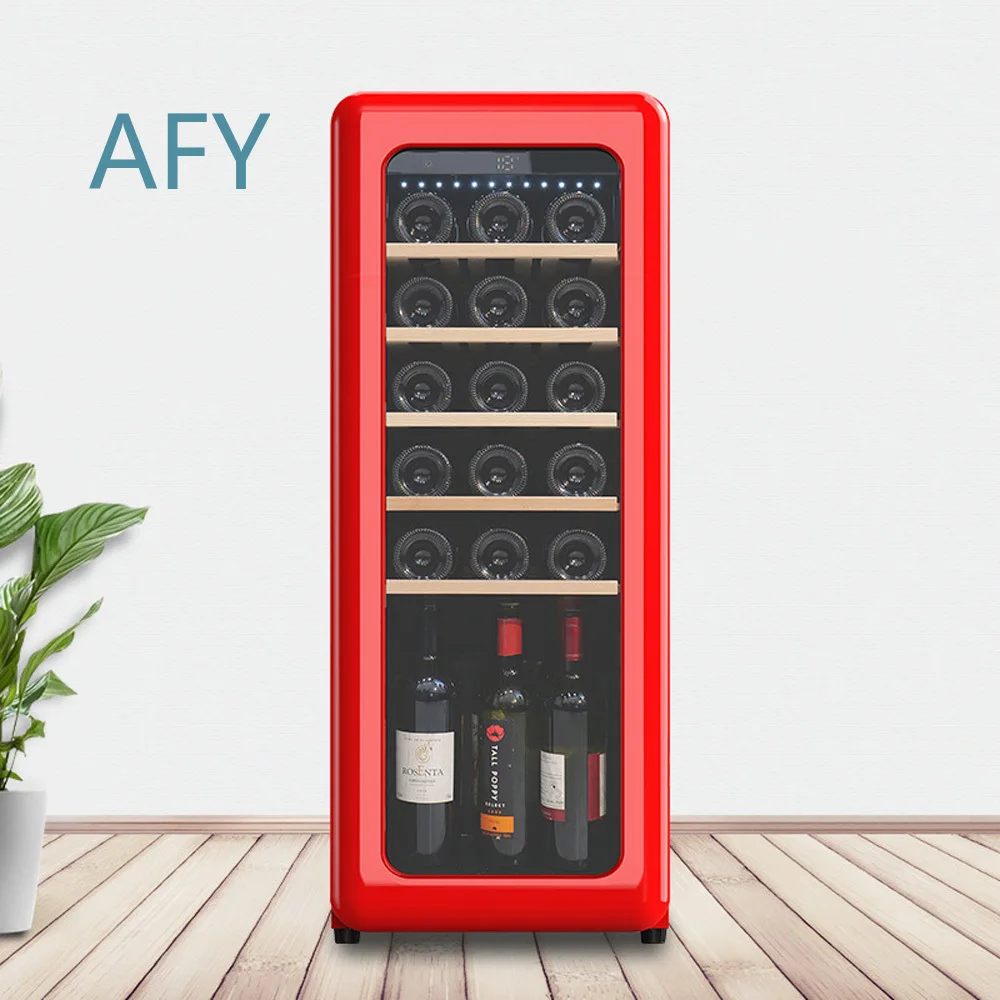 60L Wine Cabinet for Home Bar Refrigerator for Wine Storage Cooler for Red White Sparkling Wine Fridge for Kitchen Office