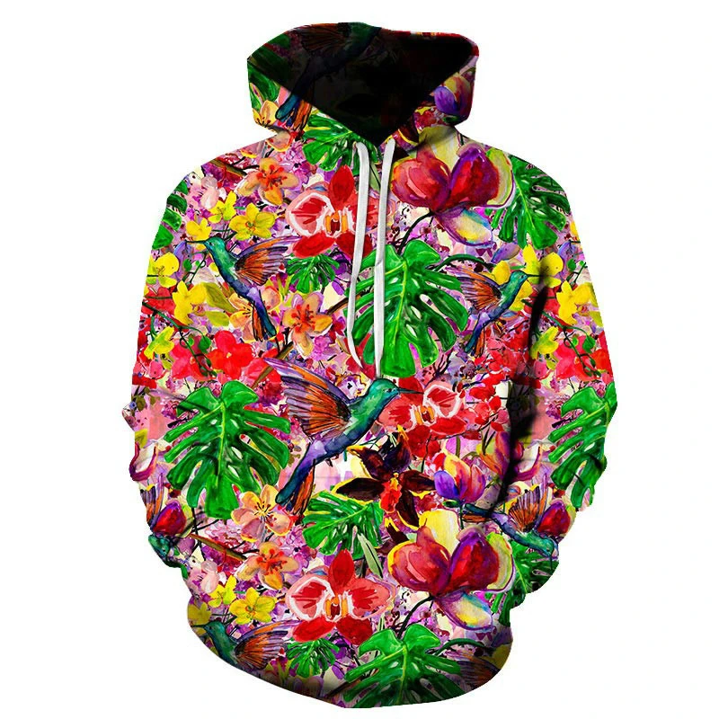 Fashion 3D Print Floral Hawaiian Hoodie Men Women Harajuku Long Sleeve Sweatshirts Hip Hop Tracksuits Cool Streetwear Pullovers