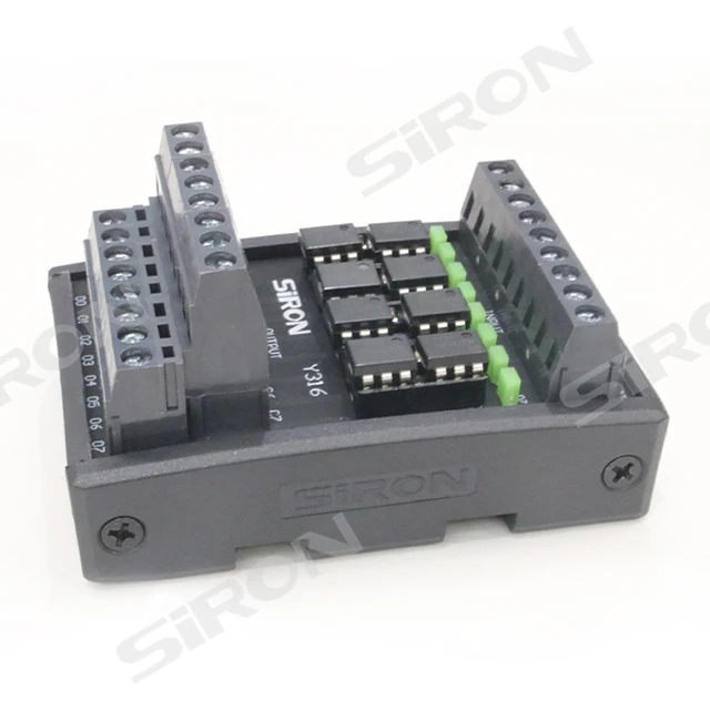 SiRON Y316 OEM Customized Transparent Output Dc 24v Solid State Relay Module Din Rail Mount 4/8Channel  