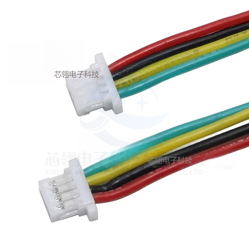 

5pcs SH1.0mm Flexible flat cable 3239-26AWGHigh-temperature resistant silicone rubber flexible connection wire 2/3/4/5/6P