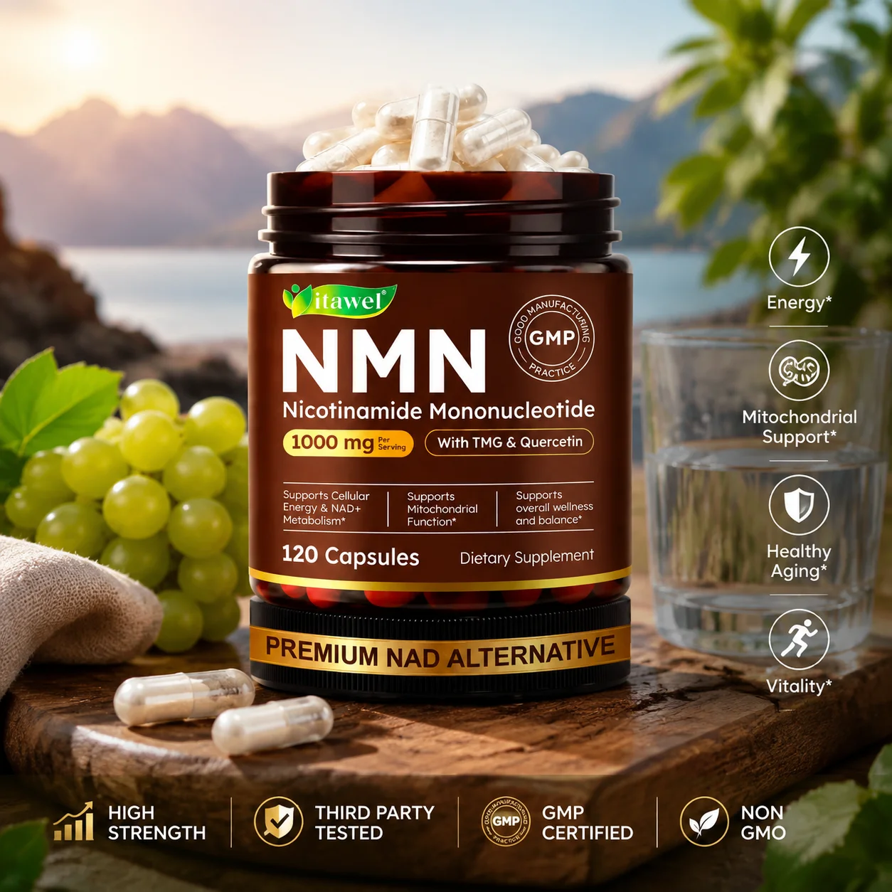 Wellness Quercetin - Itawel 1000 мг NMN - добавки