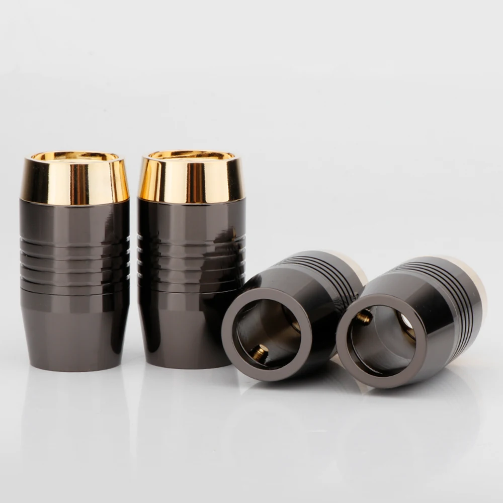 Kabelsplitter für Lautsprecher, Y-Splitter, High-End, massiver Stahl, Goldsplitter für DIY-Lautsprecherkabel, 16 mm auf 8 mm x 2, A1608L41 – Detail 4