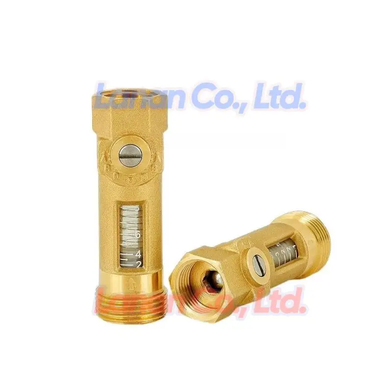 1PCS Full-Copper Flowmeter Float Flow Balancing Valve Solar Workstation Balance Controller Pipeline with Ball Valve Regulation