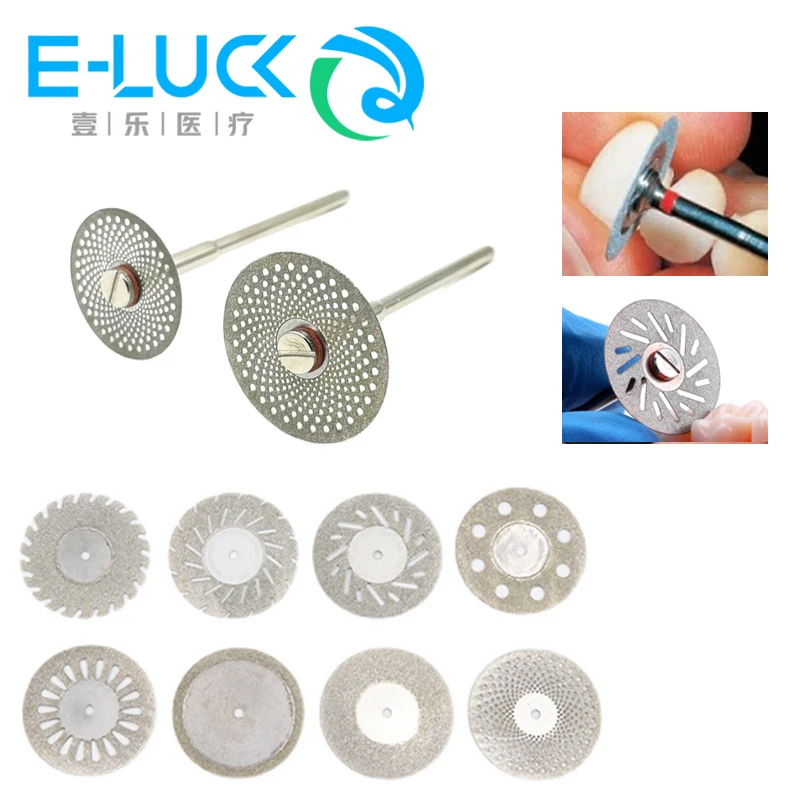 2pcs Dental Polishing Disc Diamond Cutting Discs Double Sided Grit Cutting Disc Tool Thickness Polishing Dentistry Tools