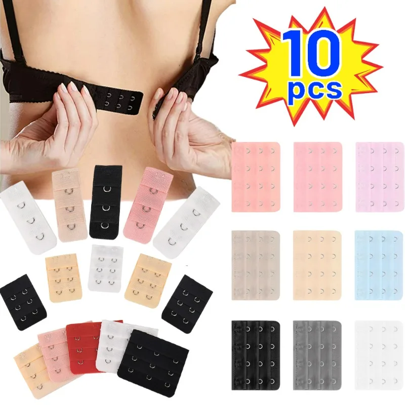 Women Bra Extenders Straps Underwear Extension Buckle Lengthen Nylon Elastic Strap Hooks Clip Reusable Underwears Accessories