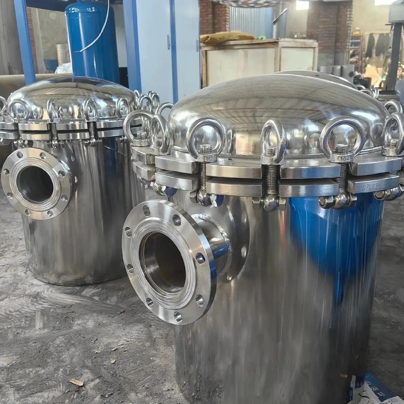 304 316Lステンレス鋼バスケットフィルターバスケットクイックオープニングストレートスルーパイプライン除染装置天然ガスパイプライン