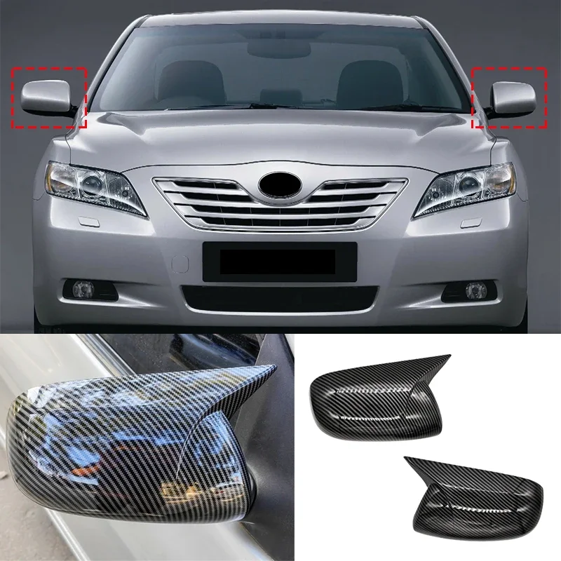 

for Toyota Camry XV40 2006 2007 2008 2009 rearview mirror cover shell without signal light carbon fiber pattern